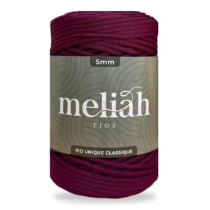 Fio unique classique 5mm Meliah cor beringela com 500g/185m