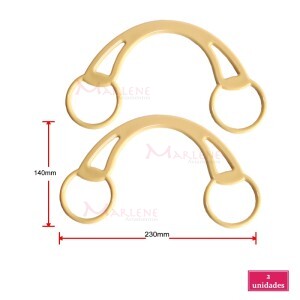 Alça plástica B5 crú 1 par