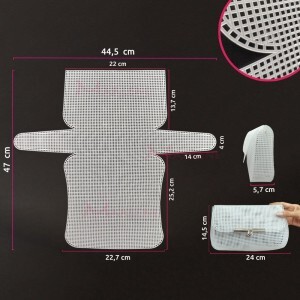 Malha chenille para bolsa 47X44.5cm BXWG09 (Tela plástica)