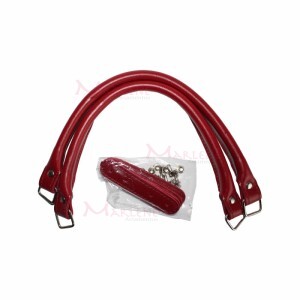 Alça de bolsa de mão vermelha 1 par
