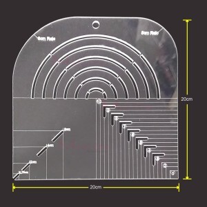 Régua 3 em 1 20x20 - Canto mitrado, caixa de leite e circular