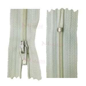 Zíper de nylon fino 45cm unidade