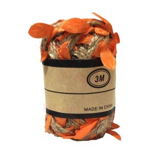 Cordão canhamo 3m com folha colorida W976