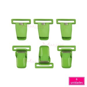 Prendedor jacaré suspensório 25mm 6 unidades cores