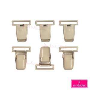 Prendedor jacaré suspensório 25mm 6 unidades cores