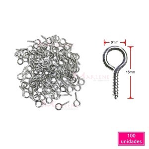 Pitão 1,2x6x15mm 100 unidades niquel com rosca 1071B