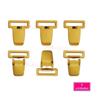 Prendedor jacaré suspensório 25mm 6 unidades cores