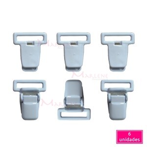 Prendedor jacaré suspensório 25mm 6 unidades cores