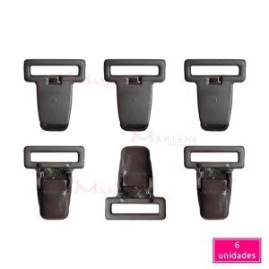 Prendedor jacaré suspensório 25mm 6 unidades cores