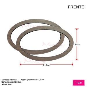 Alça mdf oval 