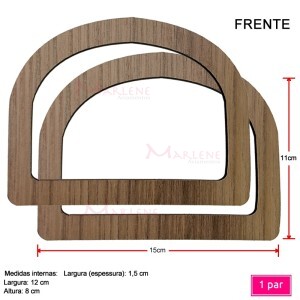 Alça mdf meia argola 