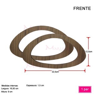 Alça mdf meia argola oval 