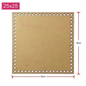Base mdf quadrada 25x25cm para crochê