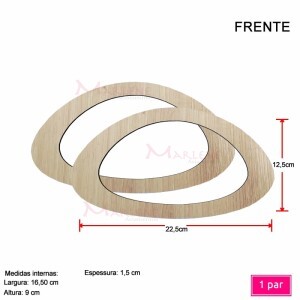Alça mdf meia argola oval 