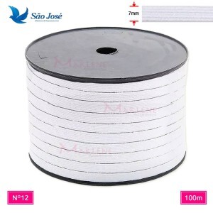 Elástico São José pigeon nº12 7mm 100m branco