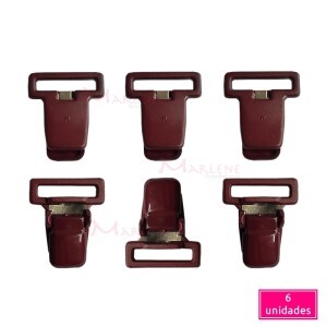 Prendedor jacaré suspensório 25mm 6 unidades cores