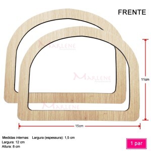 Alça mdf meia argola 