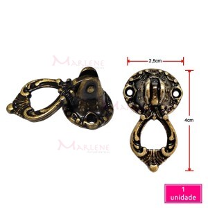 Puxador com alça redondo ouro velho 1635 com 1 unidade