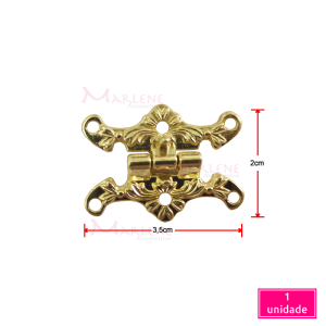 Dobradiça trabalhada latonada 15700 com 1 unidade