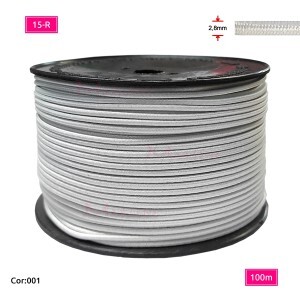 Elástico roliço 2,8mm colombe São José  branco com 100m 15R