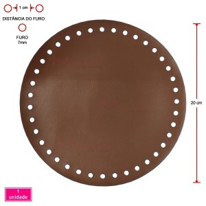 Fundo de bolsa caramelo 20cm redondo sintético