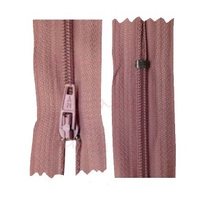 Zíper de nylon fino 30cm unidade