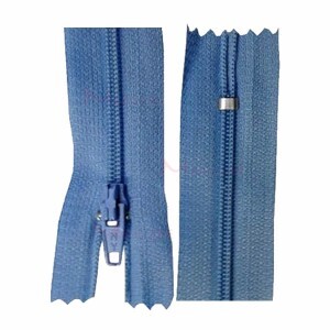 Zíper de nylon fino 30cm unidade