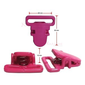 Prendedor jacaré 28mm para suspensório e chupeta com 2 unidades