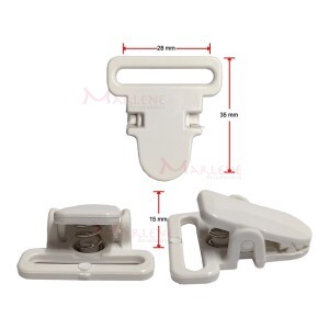 Prendedor jacaré 28mm para suspensório e chupeta com 2 unidades