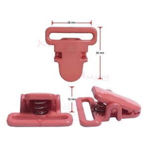 Prendedor jacaré 28mm para suspensório e chupeta com 2 unidades