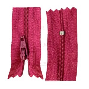 Zíper de nylon fino 30cm unidade