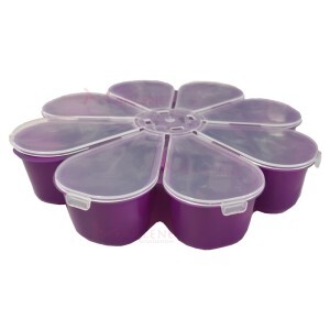 Estojo margarida roxo com 8 divisórias