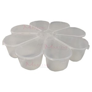 Estojo margarida transparente com 8 divisórias