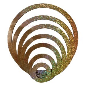 Kit 7 arcos MDF com papel holográfico cores