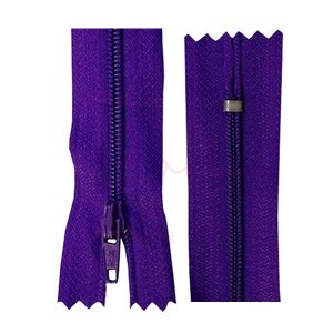 Zíper de nylon fino 50cm unidade