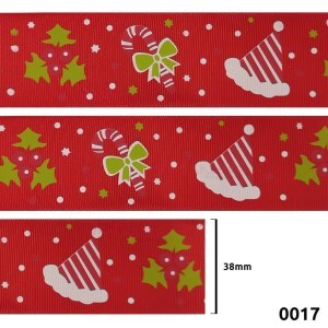 Fita de gorgurão 38mm gorro vermelho 0017 por metro