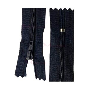 Zíper de nylon fino 50cm unidade