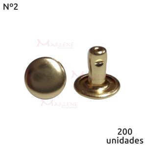 Rebite duplo nº2 latonado newaut com 200 unidades Eberle