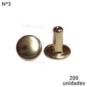 Rebite duplo nº3 latonado newaut com 200 unidades Eberle