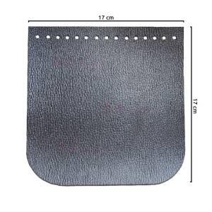 Tampa para bolsa de tricô ou crochê em corino 17x17cm