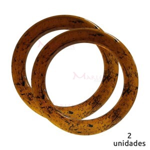 Alça redonda para bolsa de crochê e tricô mel mesclado 7710 com 1 par (Plástica)