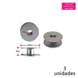 Bobina alumínio com corte para máquina industrial com 3 unidades