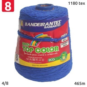 Barbante Bandeirantes azul royal nº8 (4/8) com 465m tex 1180