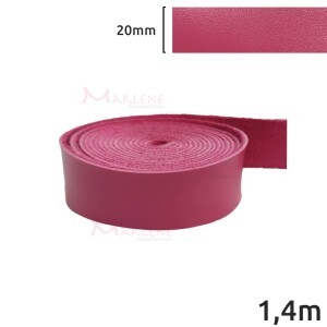 Tira de couro sintético 20mm pink com 1,4m