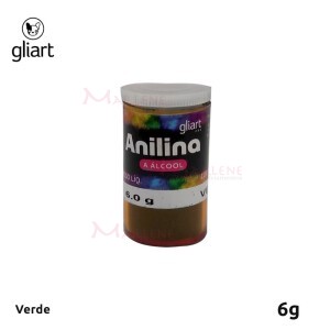 Anilina em pó a álcool verde com 6 g Gliart
