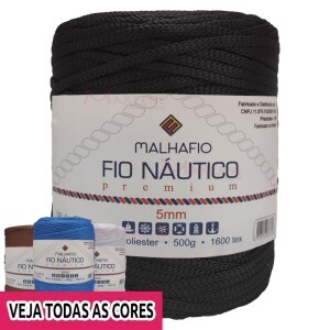 Fio náutico premium 5mm com 500g Malhafio