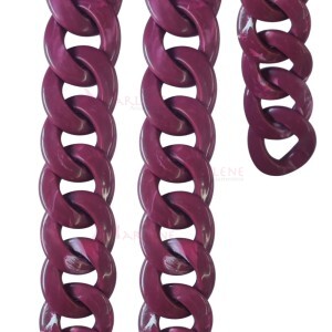 Corrente de resina elo 34X32mm bordo mesclada com aproximidamente 53 elos no metro