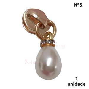 Cursor nº5 perola com strass ouro artesanal premium unidade