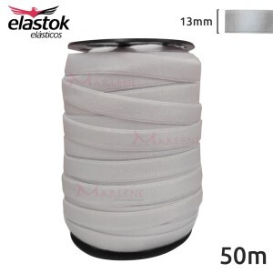 Elástico lingerie Ávila branco 13mm elastok com 50m na peça