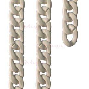 Corrente plástica elo 23X17mm branca 9650 com aproximidamente 80 elos no metro